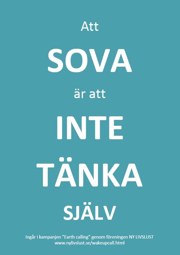 Att sova är att inte tänka