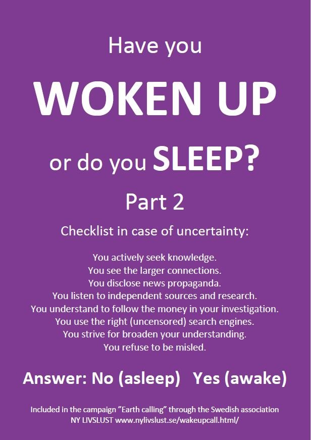 Have you woken up part 2