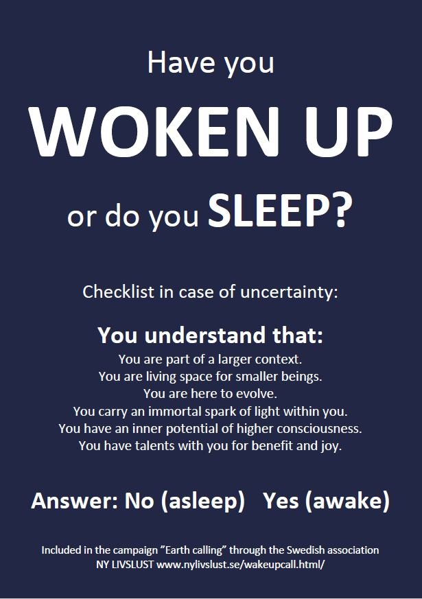 Have you woken up