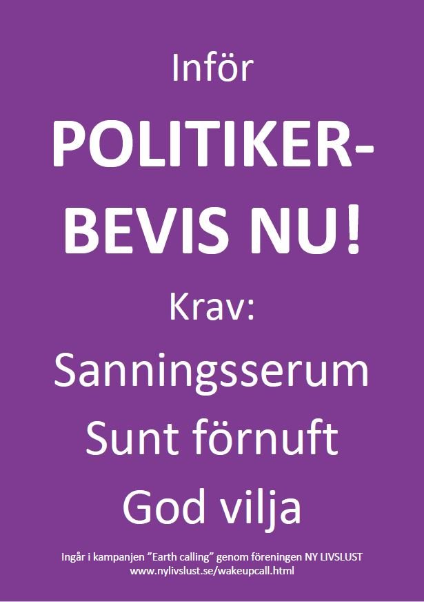 Inför politiker-bevis