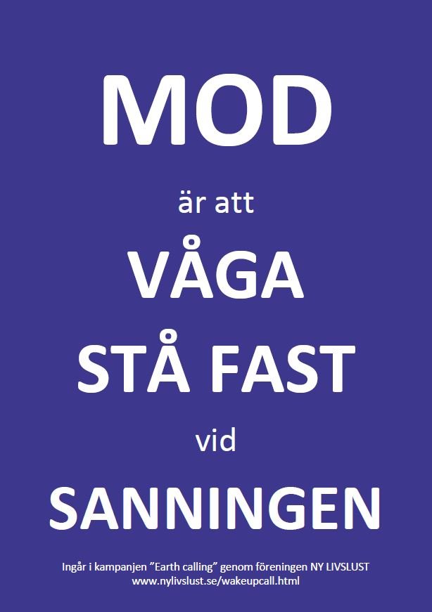 Mod är att våga stå fast