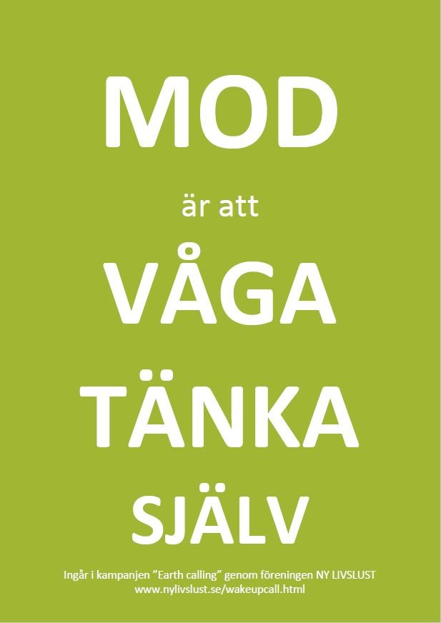 Mod är att våga tänka