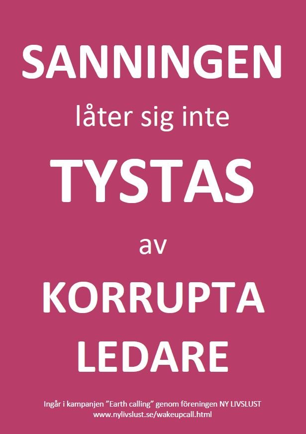 Sanningen låter sig inte tystas